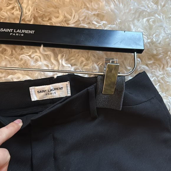 ♥️ NEW ♥️ Saint Laurent Black Suit Pants Wool Slim Fit - Picture 3 of 9